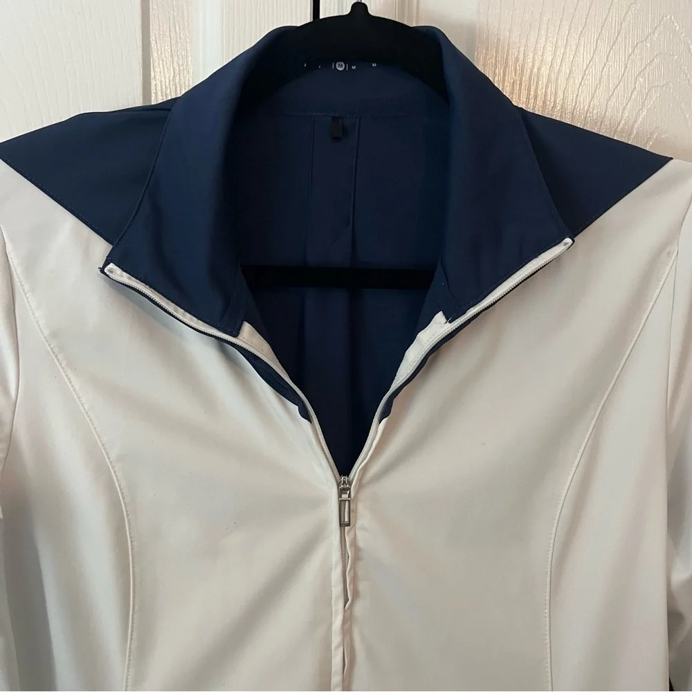 White and Navy Nike Golf Dri-Fit Jacket Size M